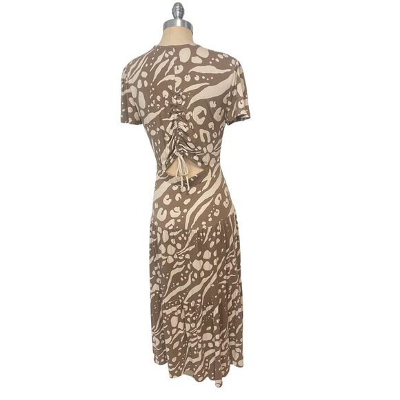 Cabi New NWT Swoon Dress #6147 Taupe ivory Pattern $158 Size Small - Picture 4 of 7